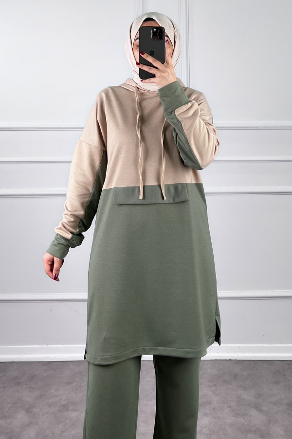 Garnili İkili Takım - Yeşil