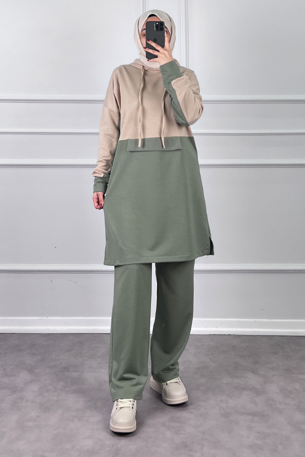 Garnili İkili Takım - Yeşil