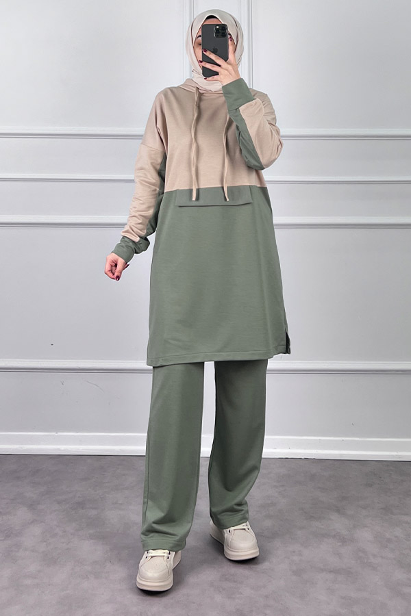 Garnili İkili Takım - Yeşil