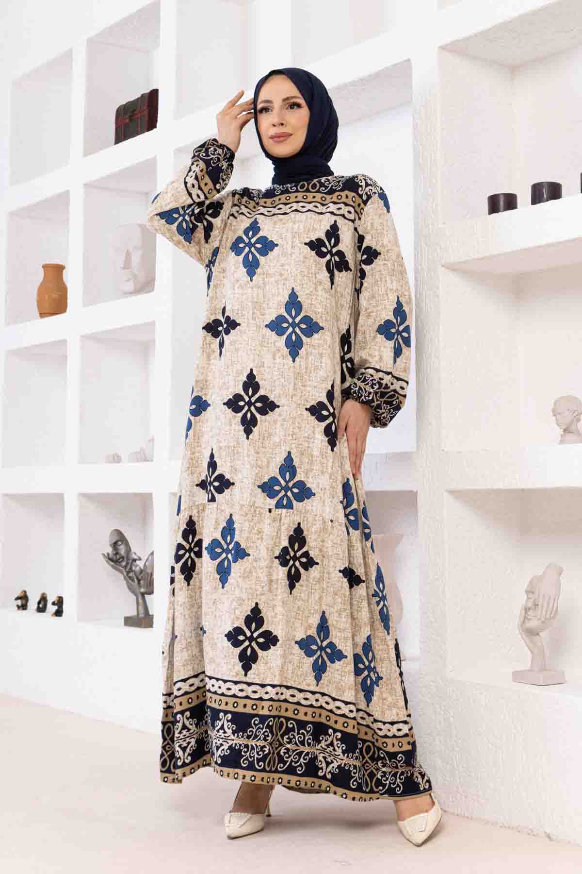 Geleneksel Elbise - Lacivert Geleneksel Elbise - Lacivert