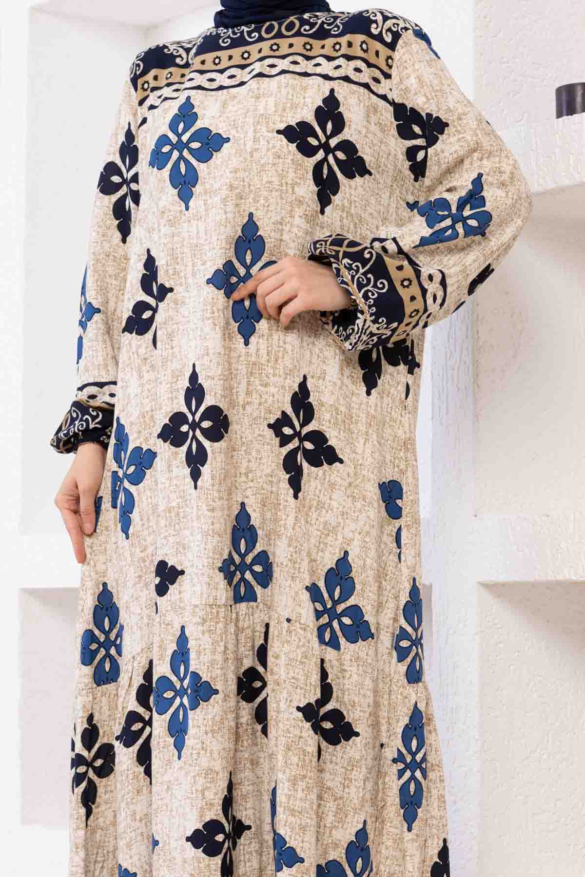 Geleneksel Elbise - Lacivert Geleneksel Elbise - Lacivert