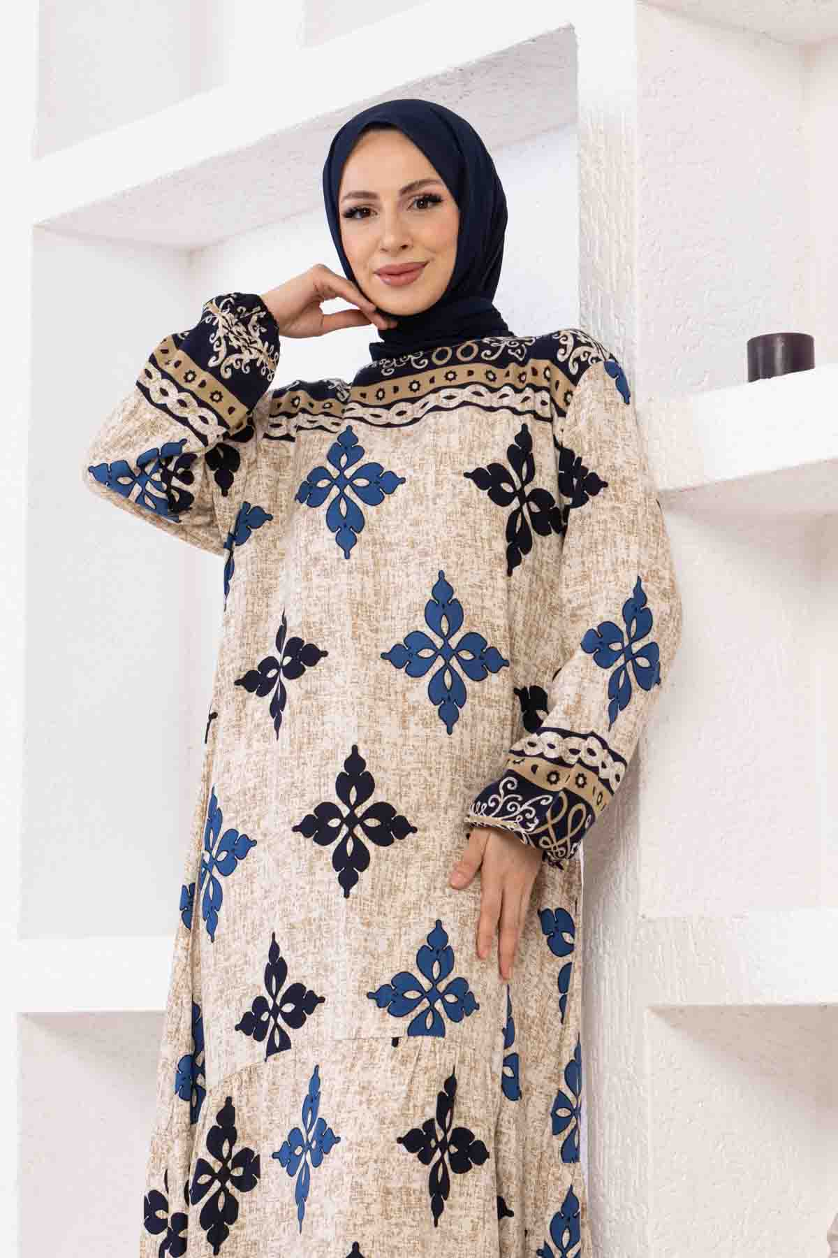 Geleneksel Elbise - Lacivert Geleneksel Elbise - Lacivert