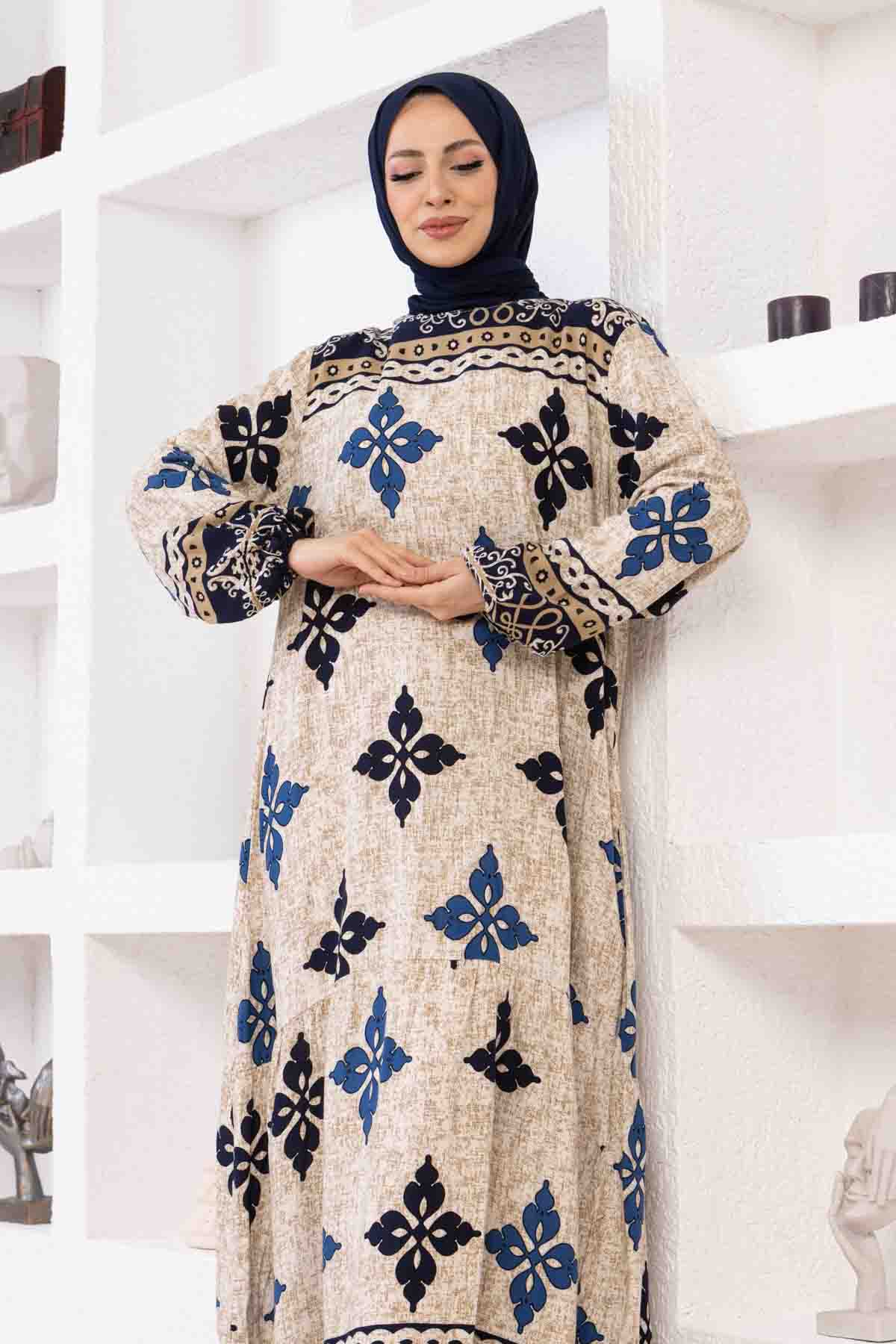 Geleneksel Elbise - Lacivert Geleneksel Elbise - Lacivert