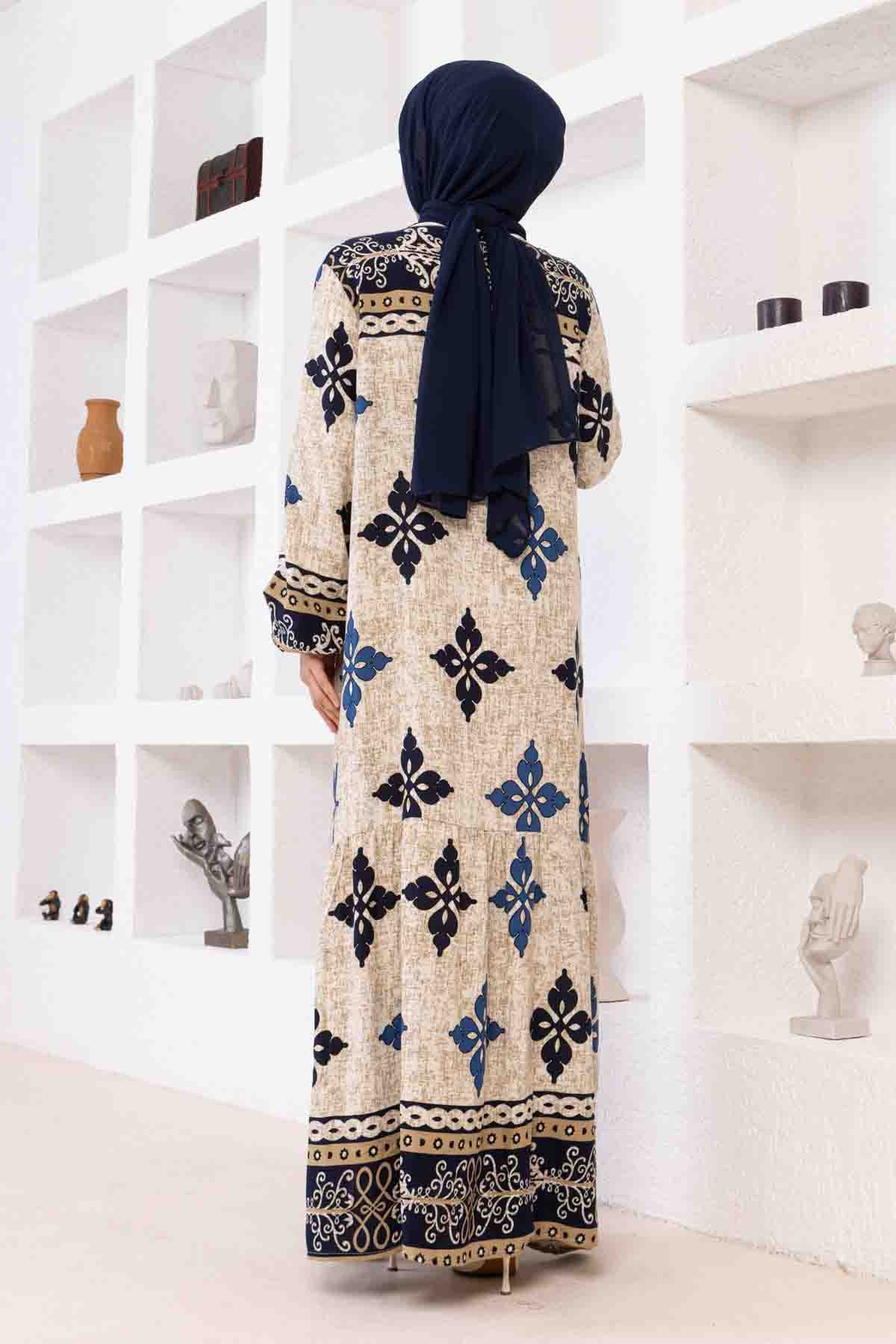 Geleneksel Elbise - Lacivert Geleneksel Elbise - Lacivert