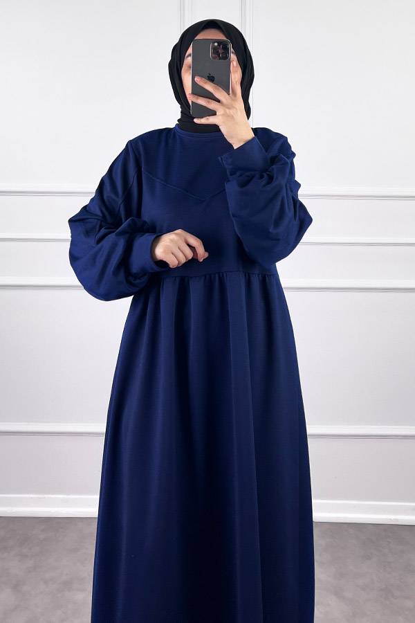İki İplik Elbise - Lacivert