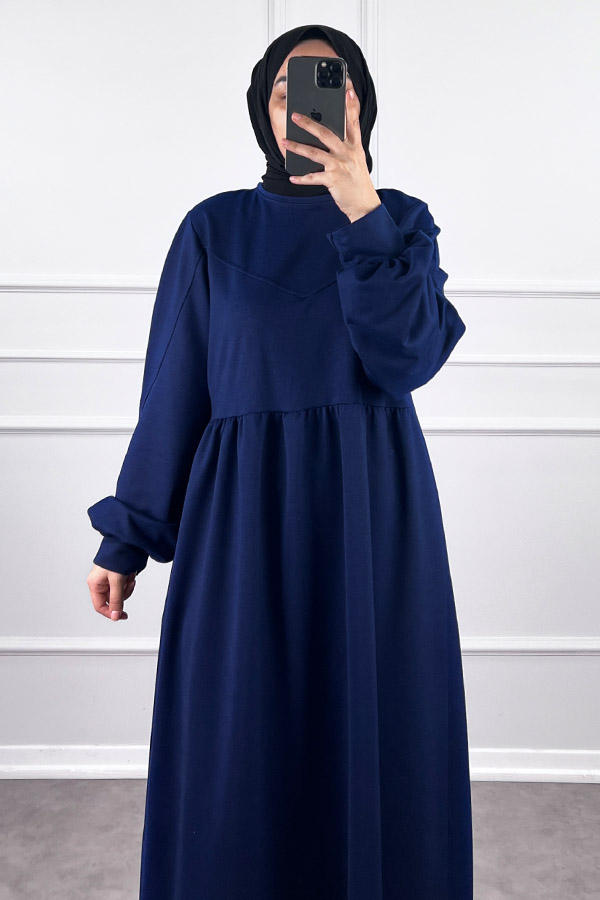 İki İplik Elbise - Lacivert