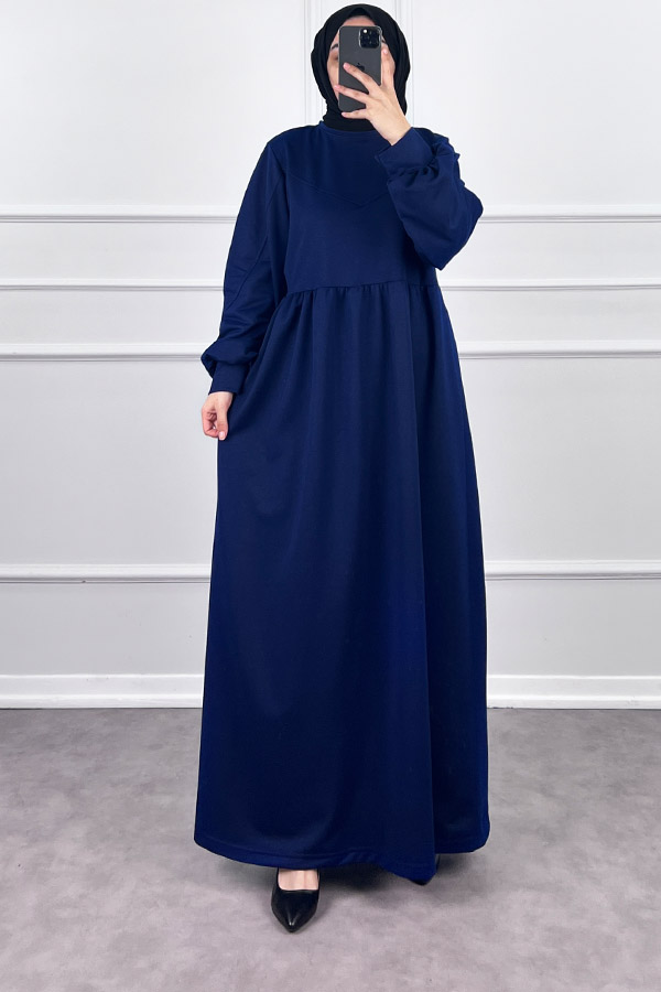 İki İplik Elbise - Lacivert