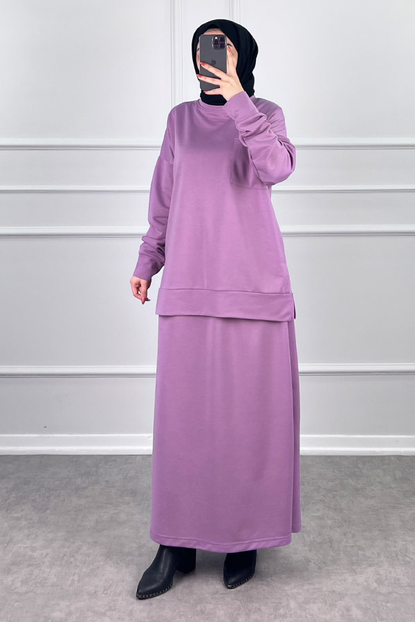 İki İplik Etekli Takım - Lila