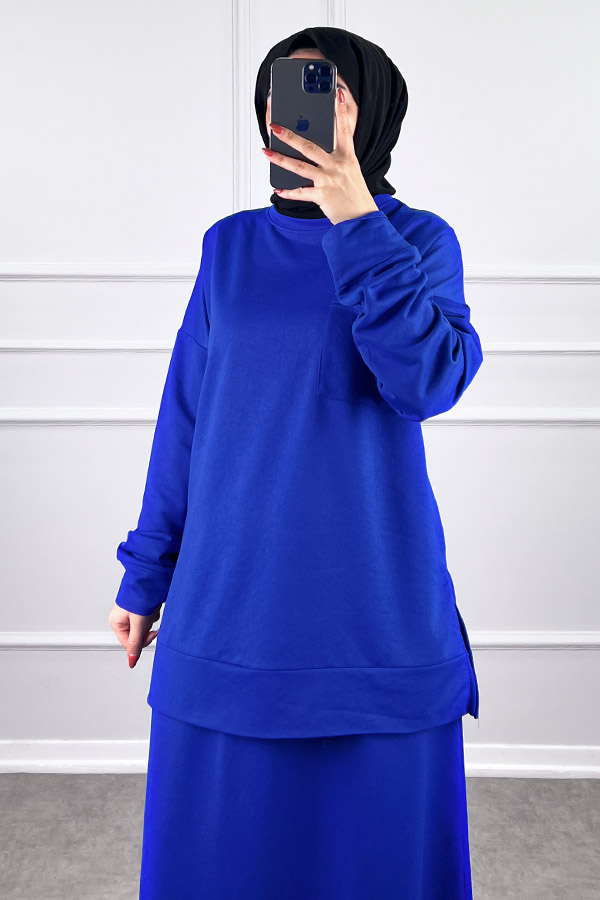 İki İplik Etekli Takım - Mavi