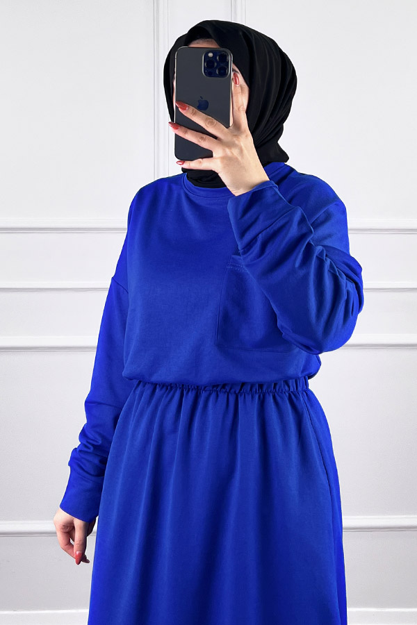 İki İplik Etekli Takım - Mavi