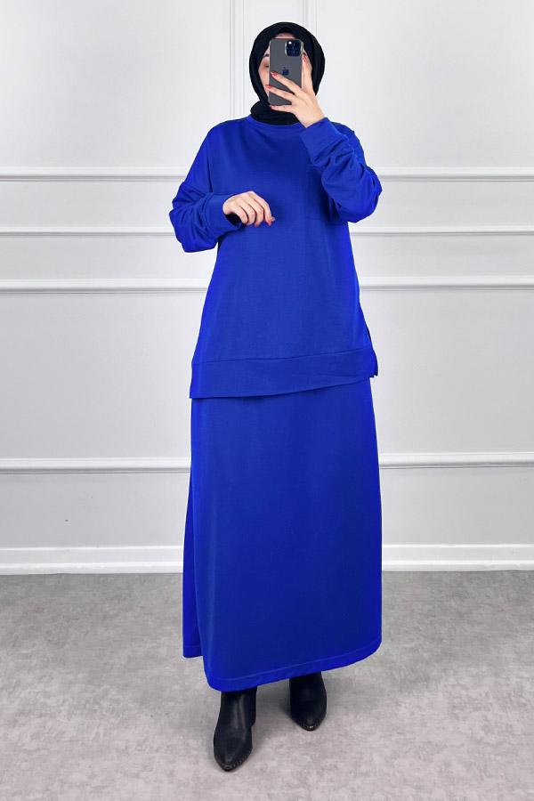 İki İplik Etekli Takım - Mavi