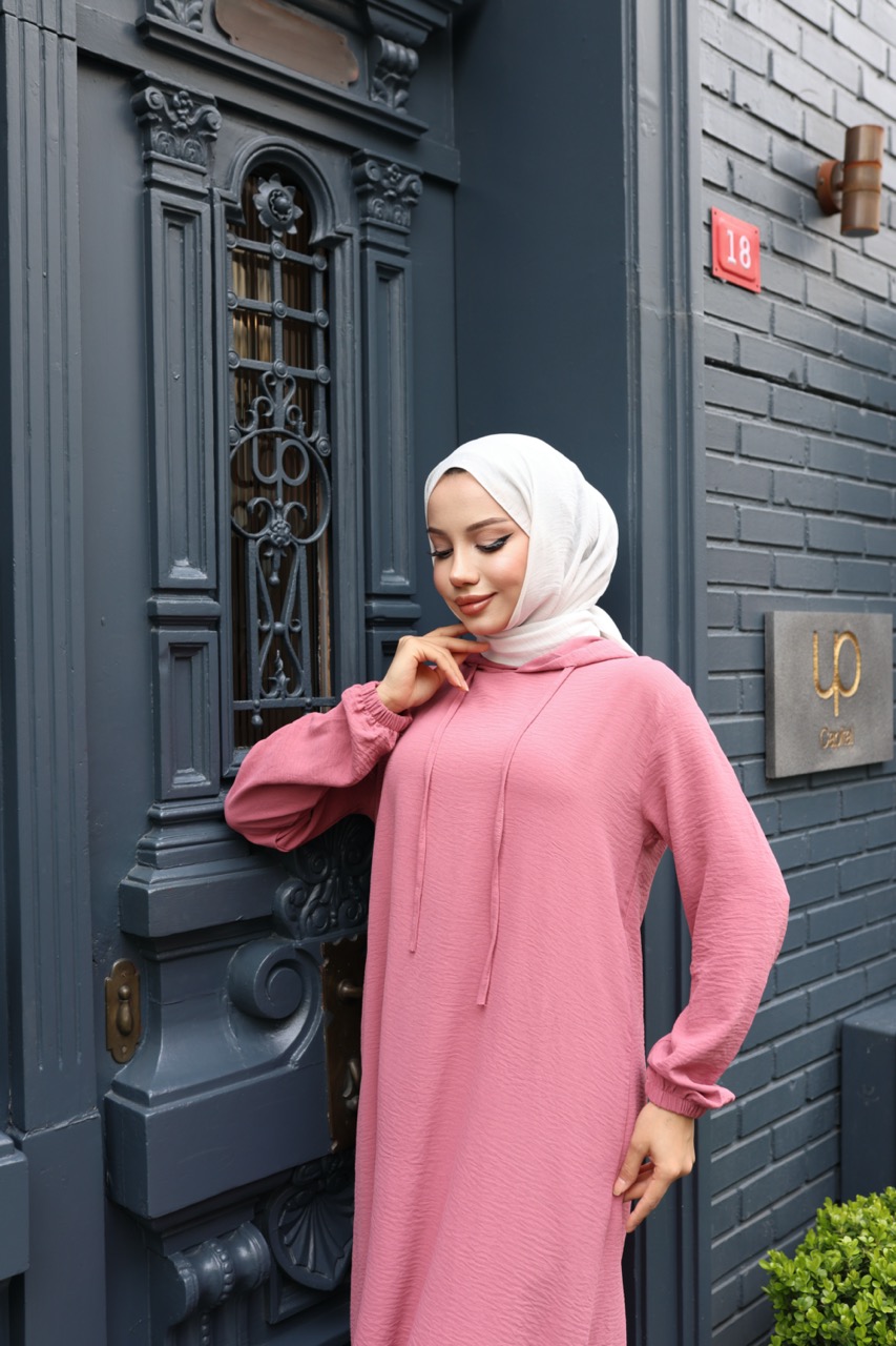 Kapşonlu Ayrobin Takım - Pembe Kapşonlu Ayrobin Takım - Pembe