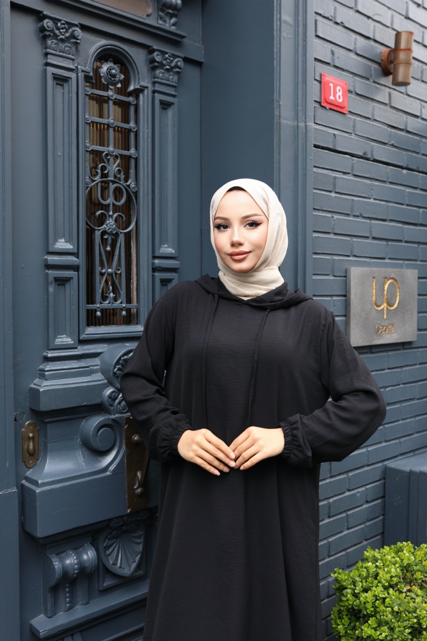 Kapşonlu Ayrobin Takım - Siyah