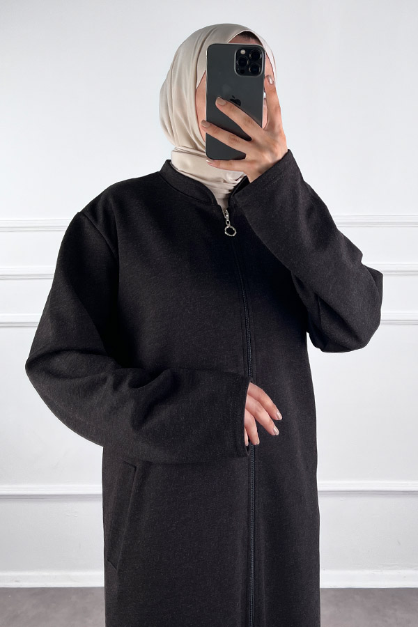 Kışlık Ferace - Kahverengi