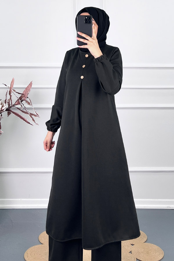 Kışlık Tesettür Takım - Füme