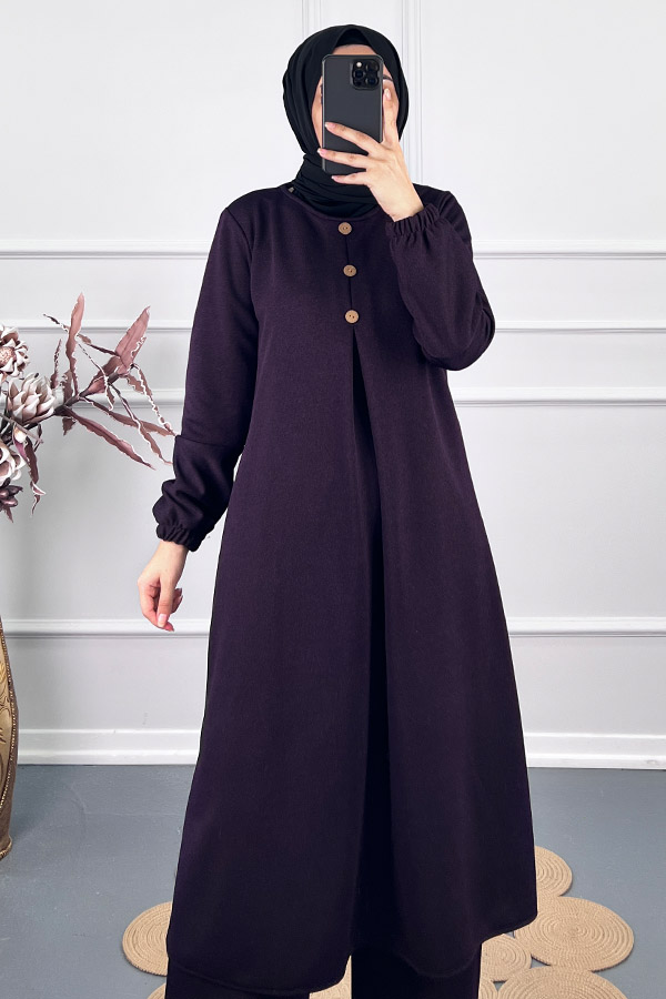 Kışlık Tesettür Takım - Mor Kışlık Tesettür Takım - Mor