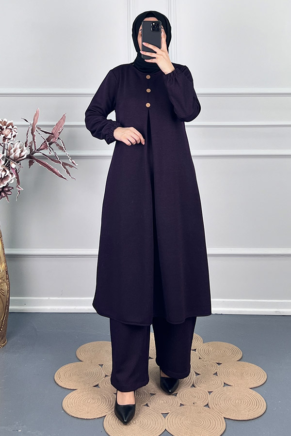 Kışlık Tesettür Takım - Mor Kışlık Tesettür Takım - Mor