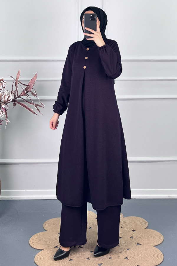 Kışlık Tesettür Takım - Mor Kışlık Tesettür Takım - Mor