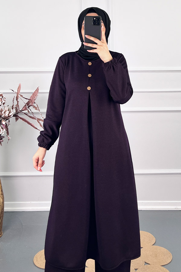 Kışlık Tesettür Takım - Mor Kışlık Tesettür Takım - Mor