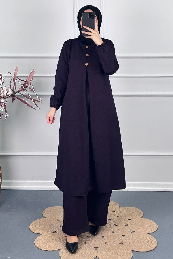 Kışlık Tesettür Takım - Mor Kışlık Tesettür Takım - Mor