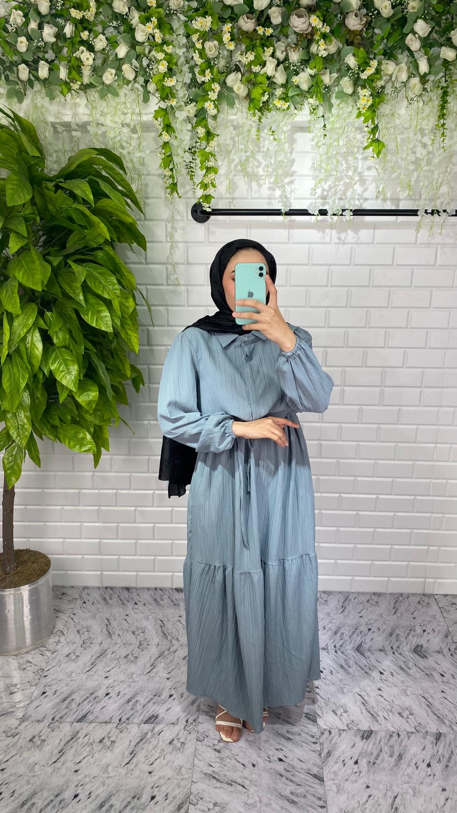 Lara Kumaş Elbise - Gri Lara Kumaş Elbise - Gri