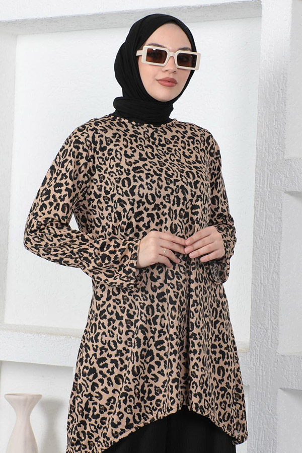 Leopar Tesettür Takım