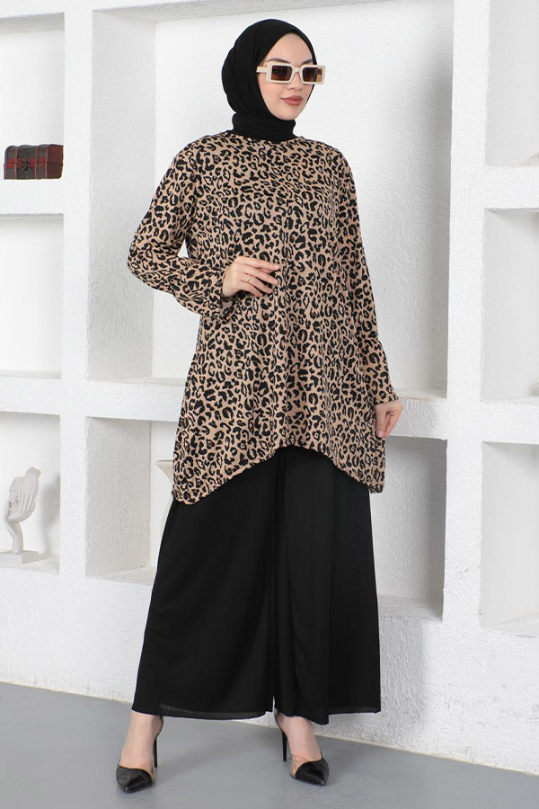Leopar Tesettür Takım