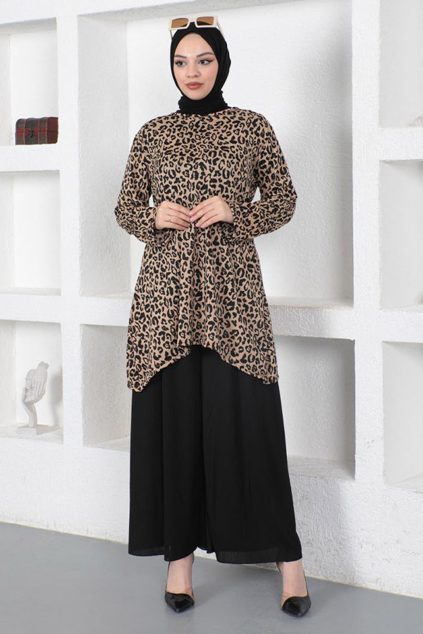 Leopar Tesettür Takım
