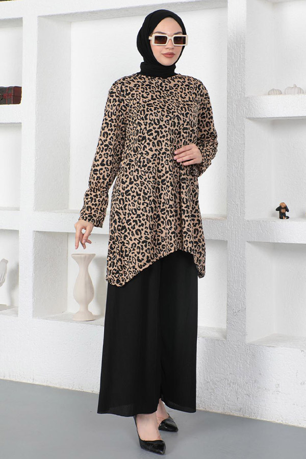 Leopar Tesettür Takım