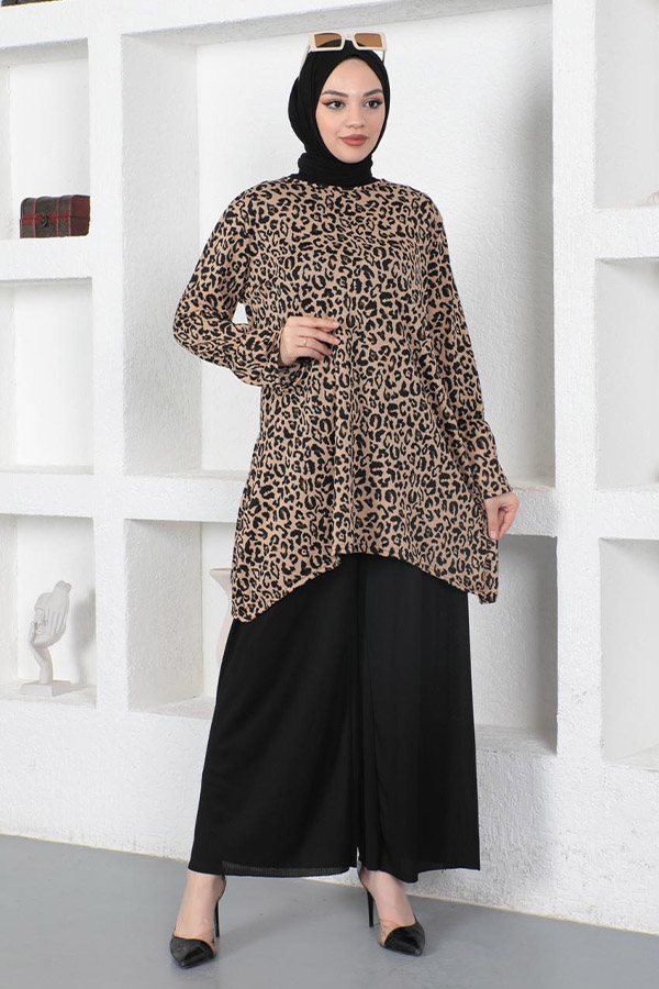 Leopar Tesettür Takım