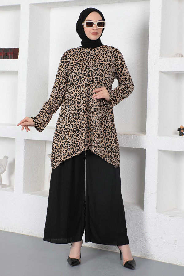 Leopar Tesettür Takım