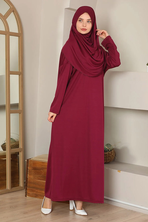 Namaz Elbisesi - Bordo