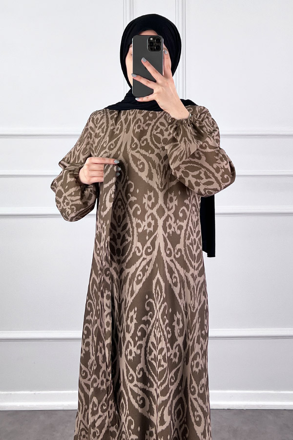 Nilüfer Elbise - Haki