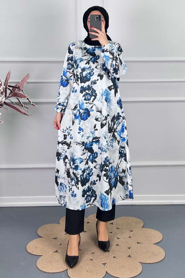 Nilüfer Uzun Tunik - Beyaz