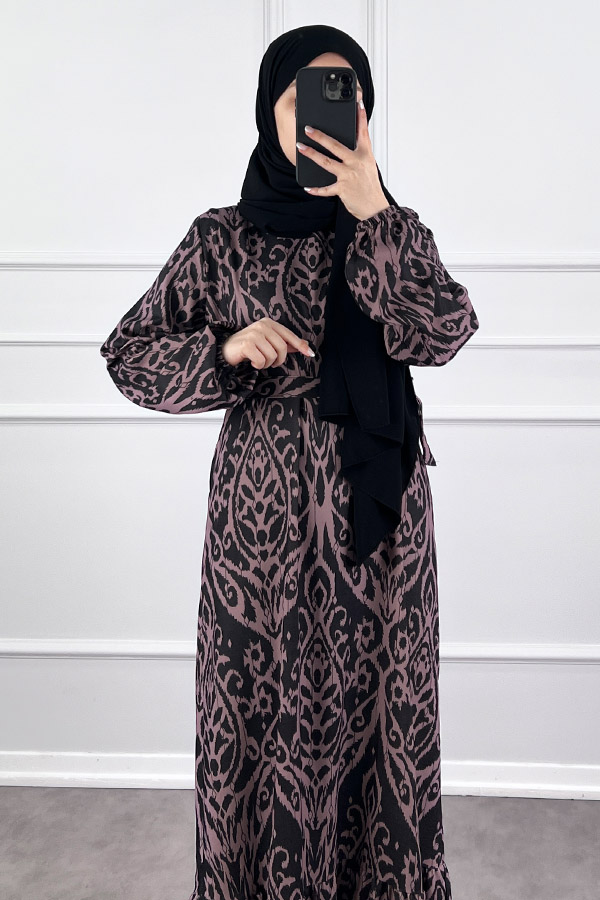 Nilüfer Elbise - Siyah