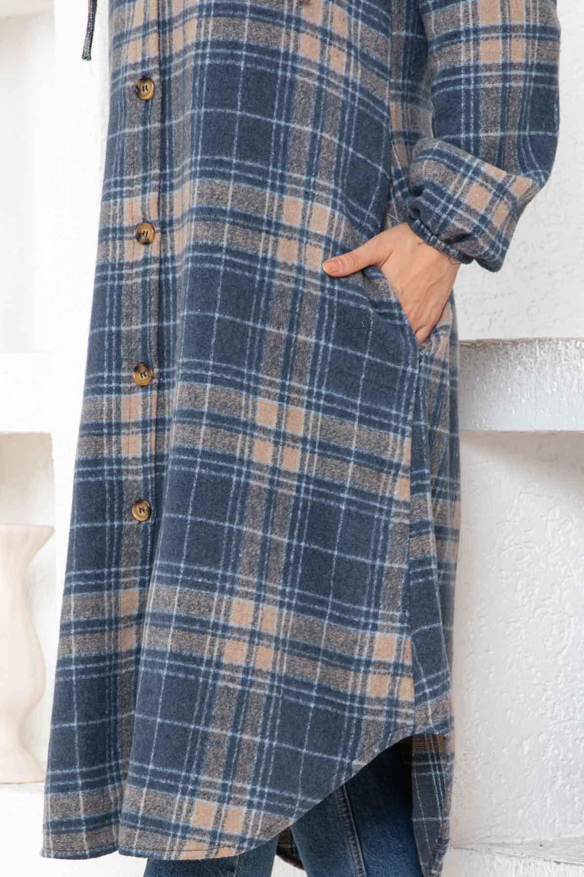 Oduncu Kaşe Kap - Lacivert