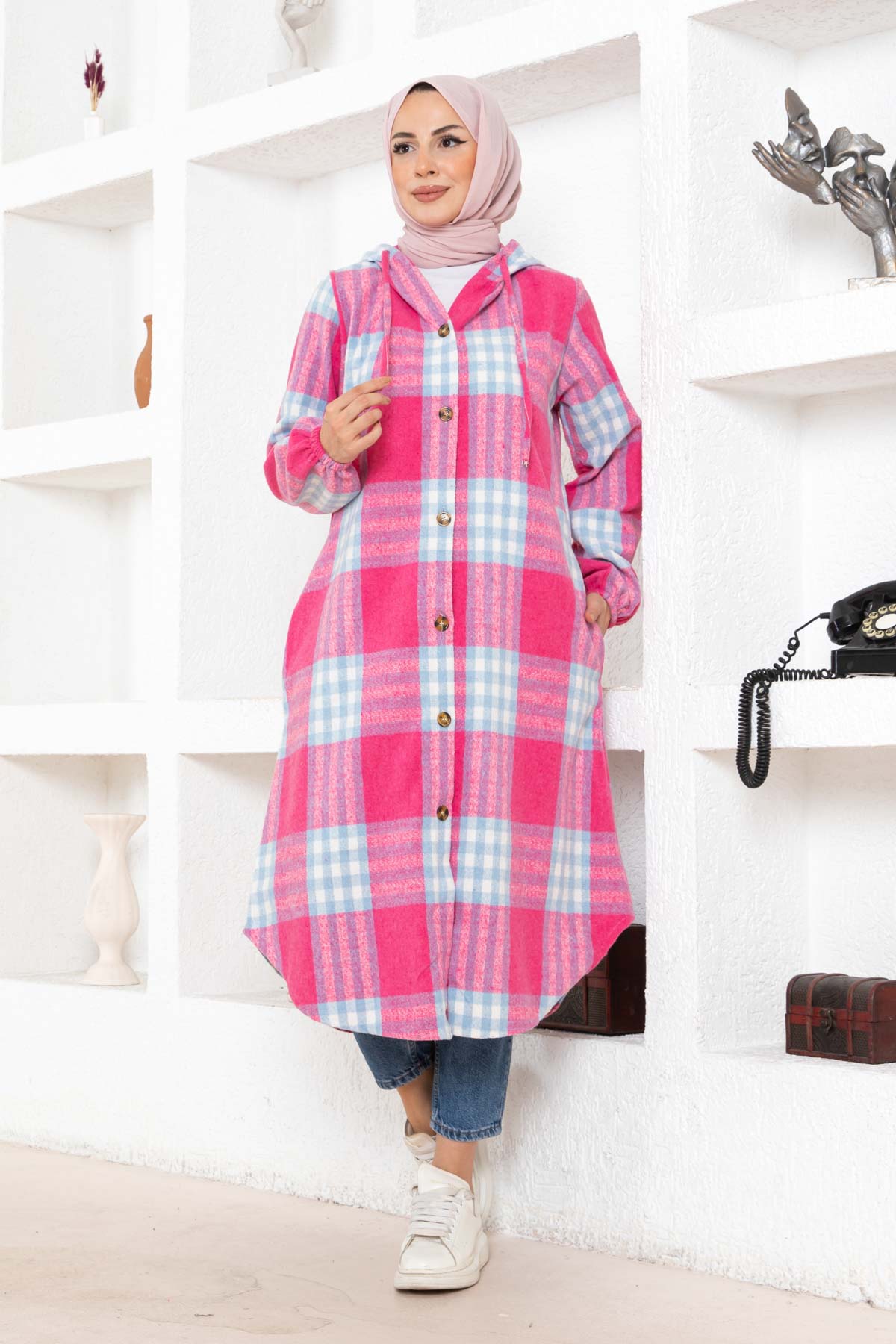 Oduncu Kaşe Kap - Pembe