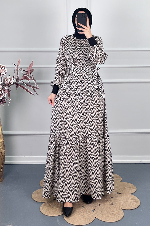 Pamuk Viskon Elbise - Ekru Pamuk Viskon Elbise - Ekru