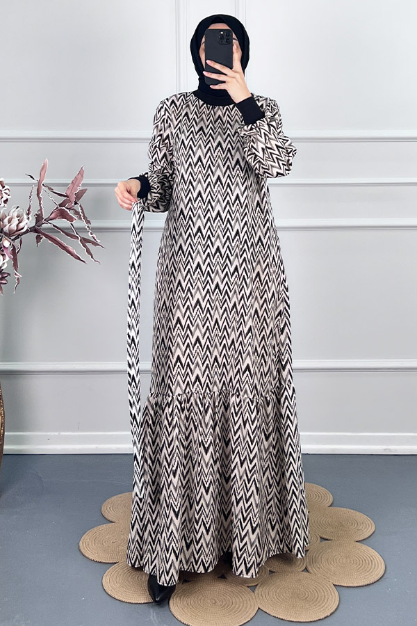 Pamuk Viskon Elbise - Ekru Pamuk Viskon Elbise - Ekru