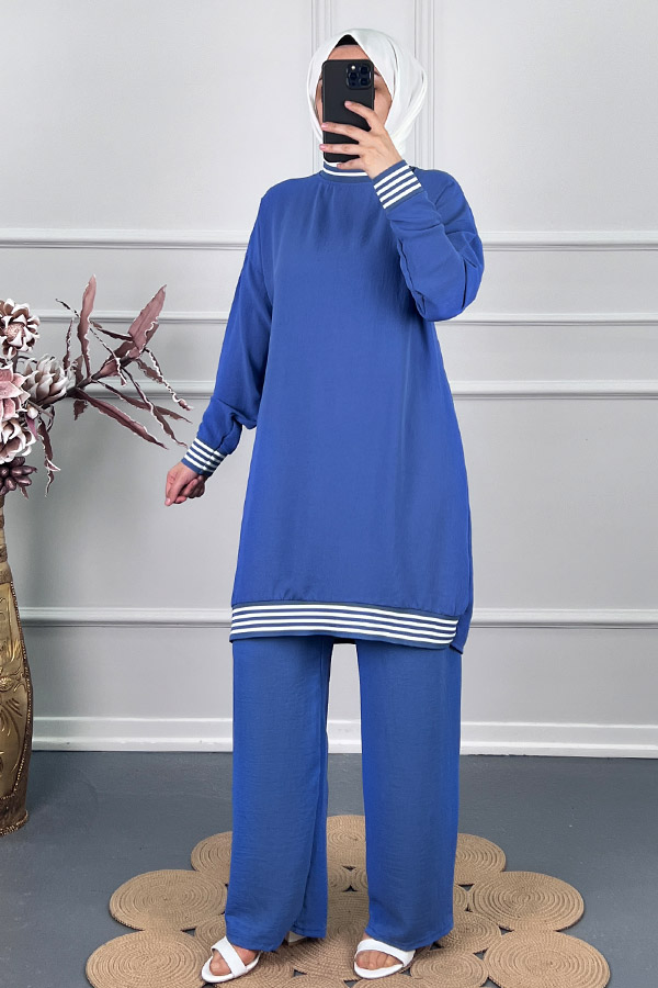 Ribanalı İkili Takim - Mavi