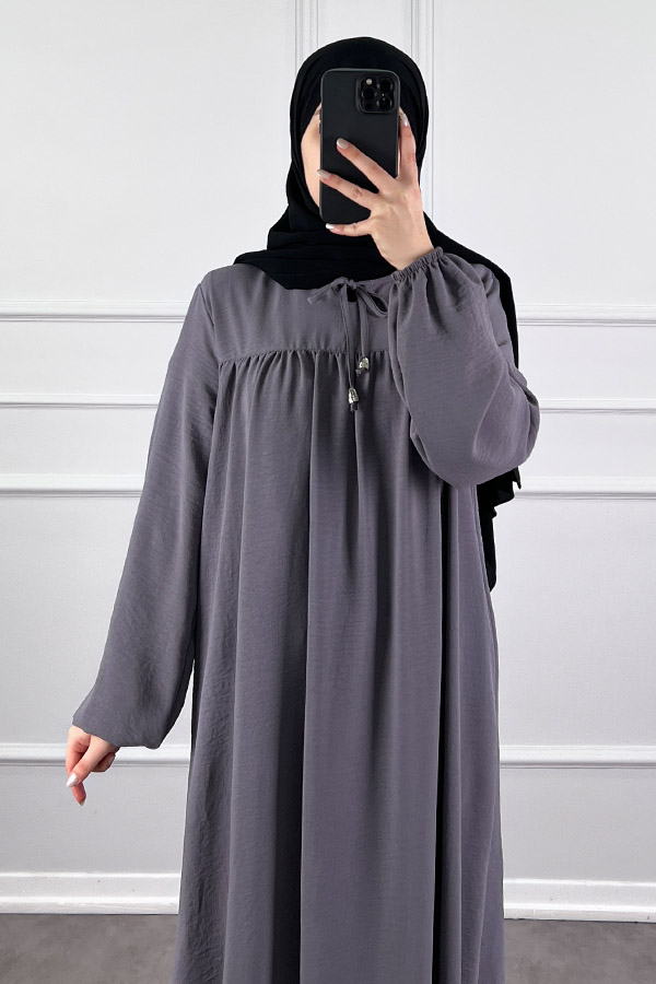 Robadan Ferace Elbise - Gri