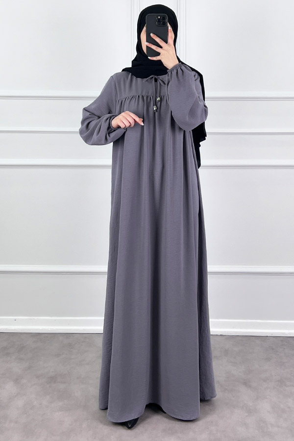 Robadan Ferace Elbise - Gri