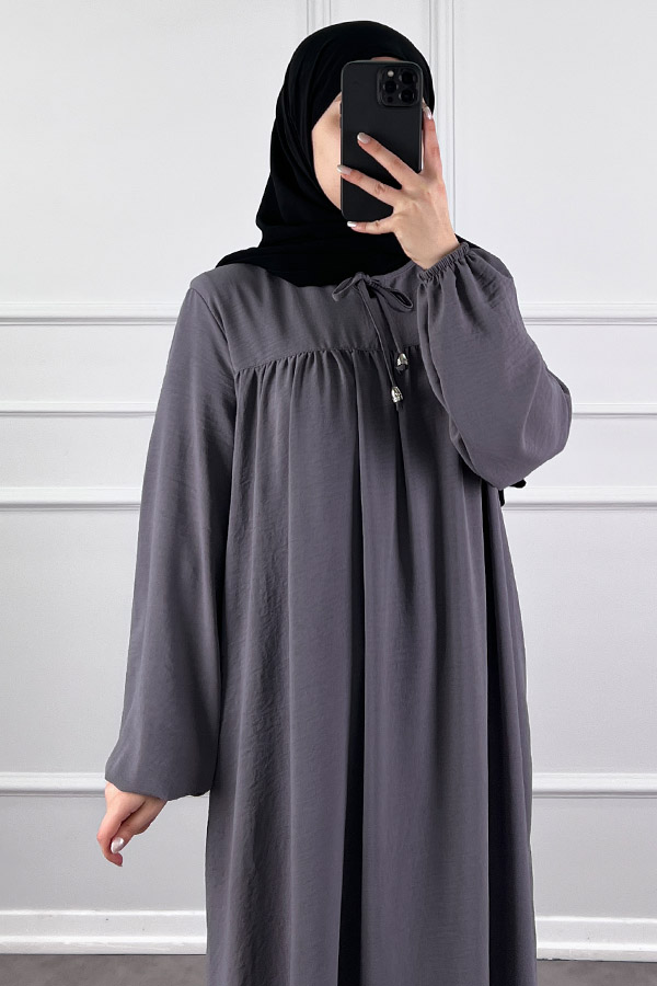 Robadan Ferace Elbise - Gri