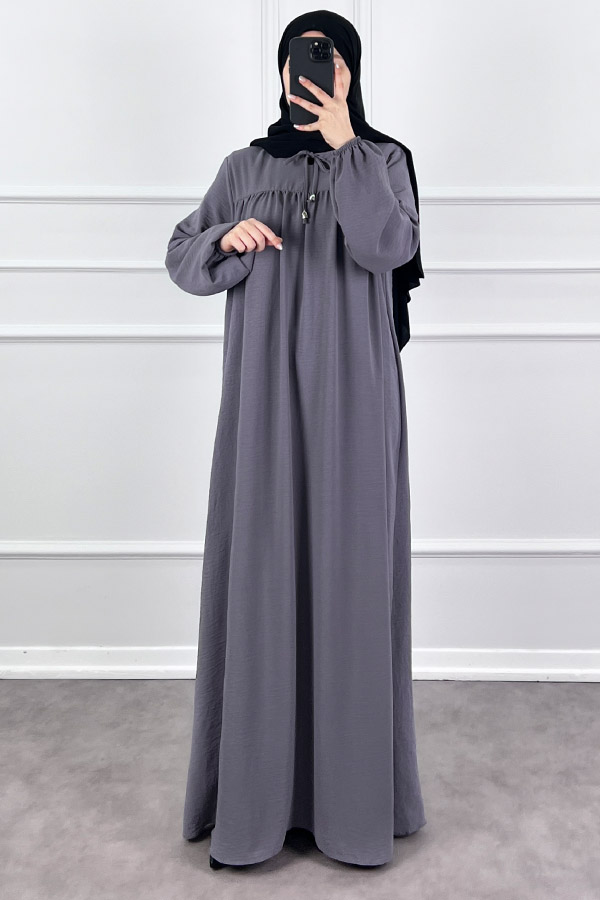 Robadan Ferace Elbise - Gri