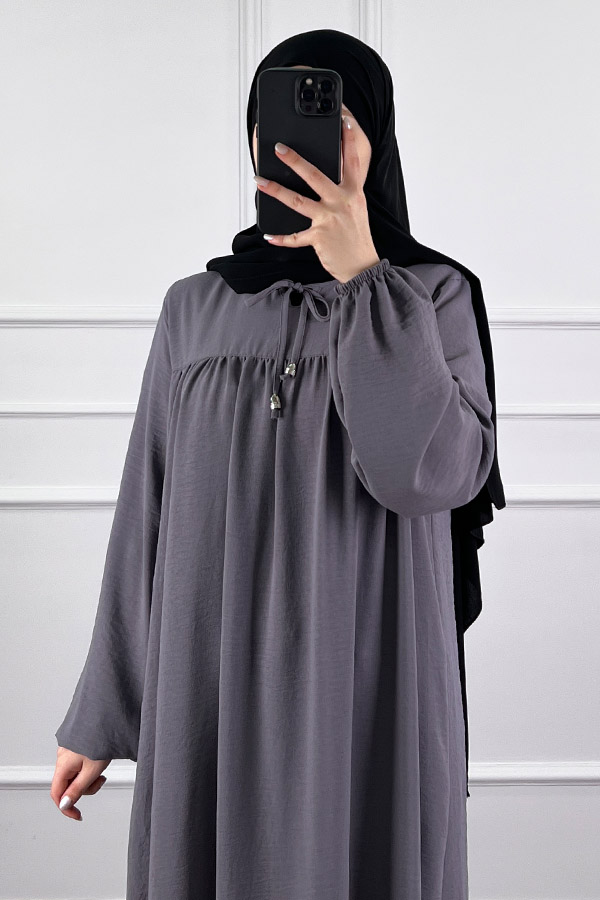 Robadan Ferace Elbise - Gri