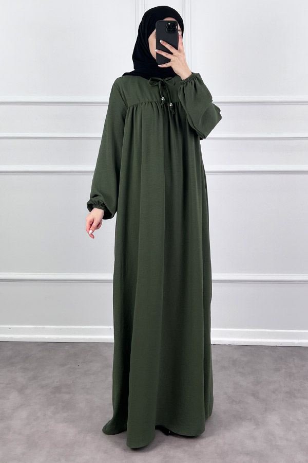 Robadan Ferace Elbise - Haki