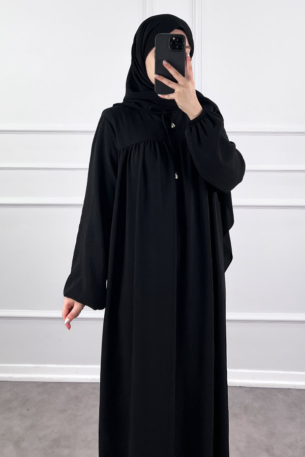 Robadan Ferace Elbise - Siyah