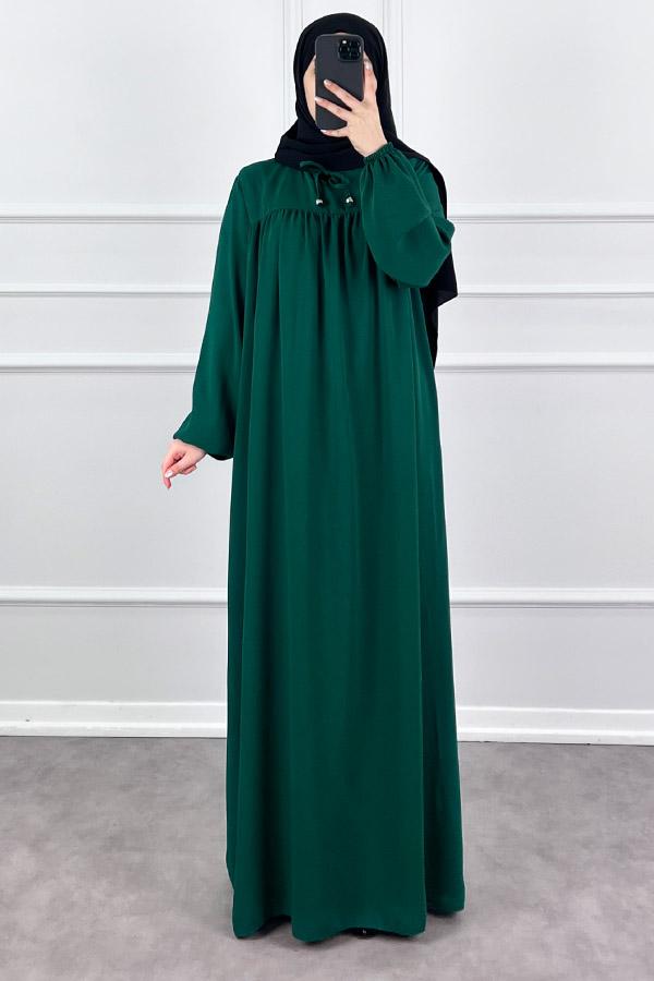 Robadan Ferace Elbise - Zümrüt Yeşili