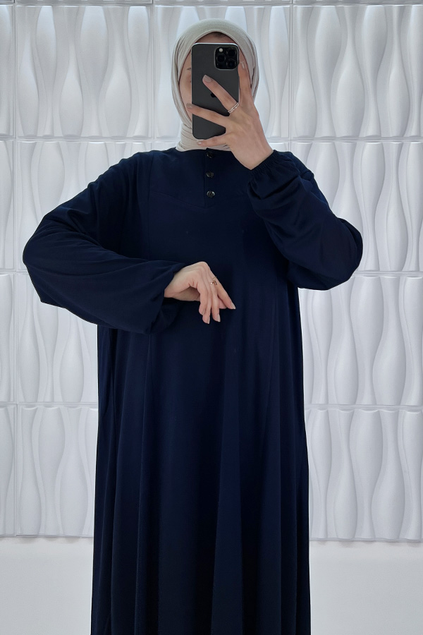 Simetrik Begonya Elbise - Lacivert Simetrik Begonya Elbise - Lacivert