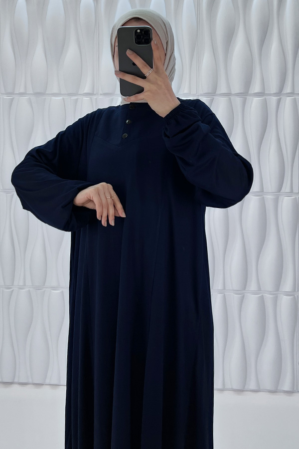 Simetrik Begonya Elbise - Lacivert Simetrik Begonya Elbise - Lacivert